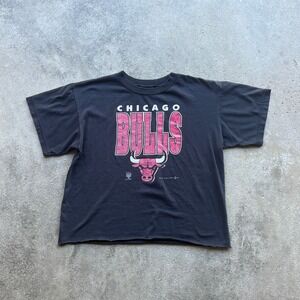 Vintage 90s Chicago Bulls T‎ Shirt Team Glasgow NBA Basketball Graphic